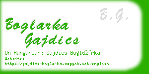 boglarka gajdics business card